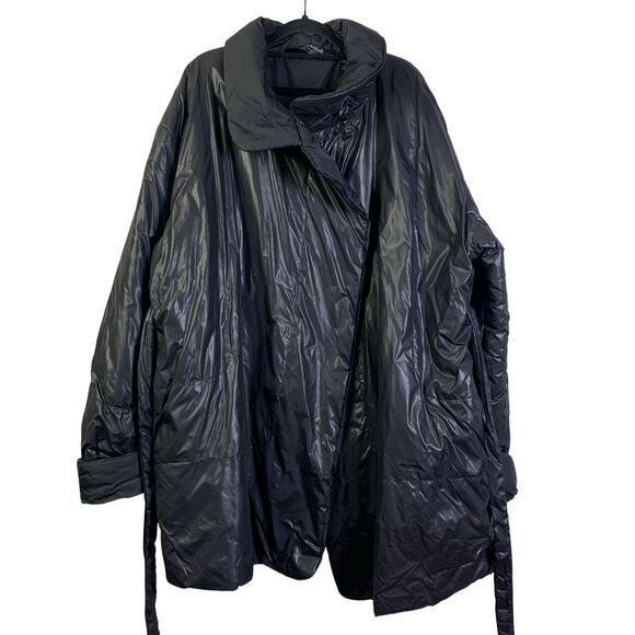 NORMA KAMALI Coat 2X Sleeping Bag Car Coat Puffer Packable Belted Snap Closure - Picture 5 of 16